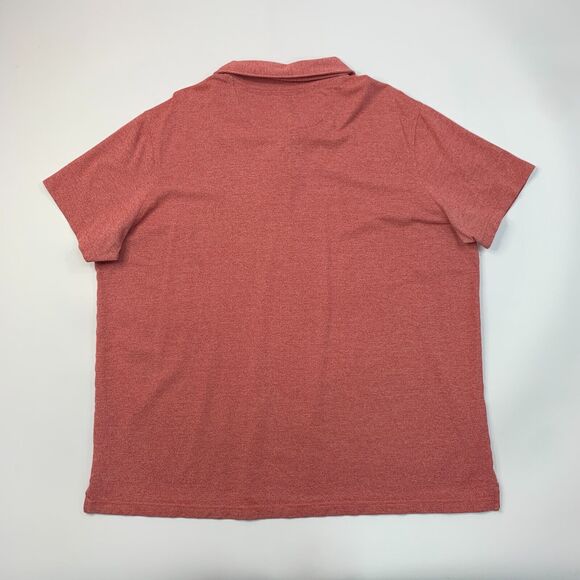 Nordstrom Polo Shirt Mens XXL 2XL Heathered Red Cotton Short Sleeve Side Vents - Picture 7 of 9